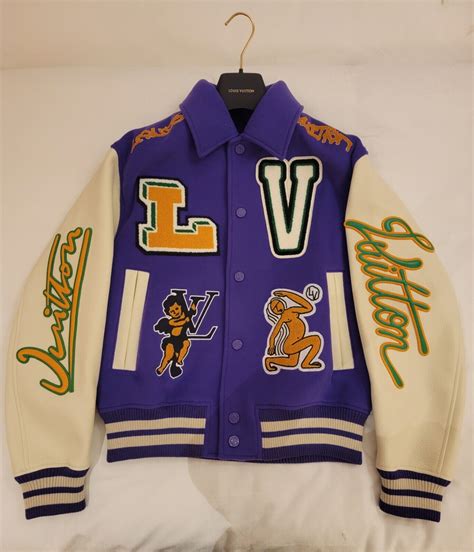 louis vuitton fw22 patchwork varsity jacket by virgil abloh